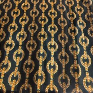 Kathie Lee Collection Black and Gold Chain Scarf